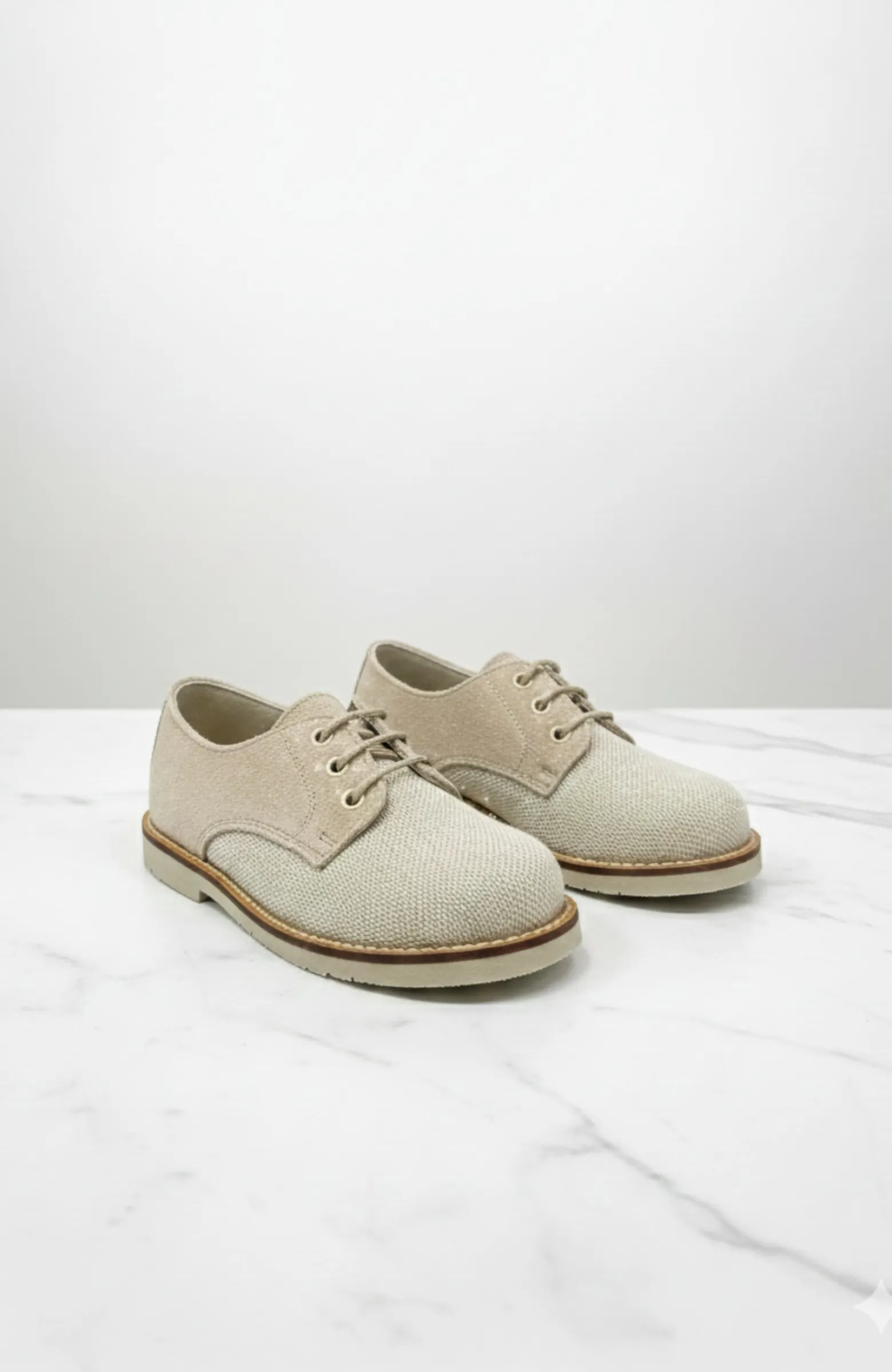 Zapatos de niño de ceremonia tostado LINO