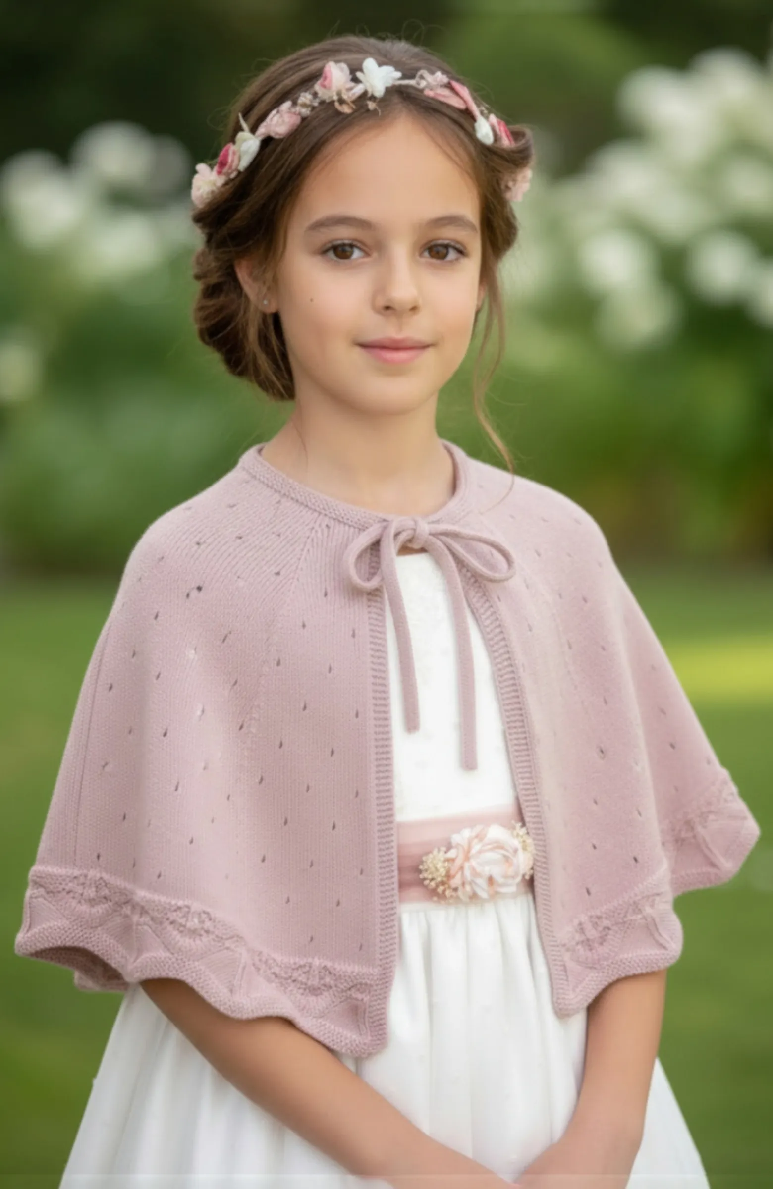 Capa niña ceremonia rosa Tarrasa