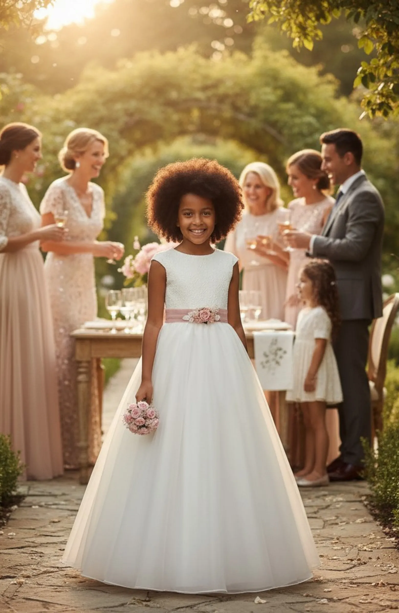 Vestido niña Comunión rosa Paula