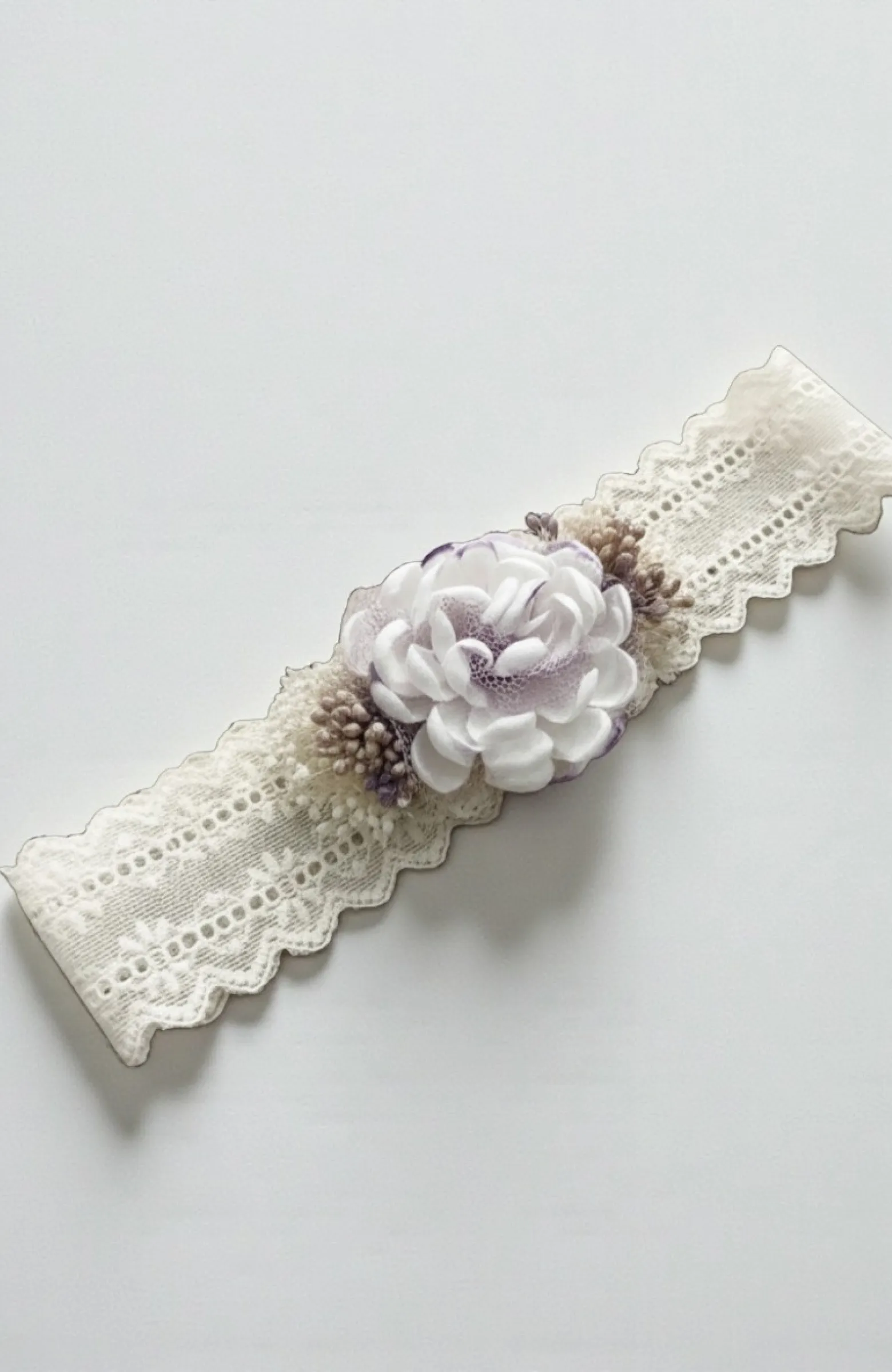 Diadema bebe elástica con moradito