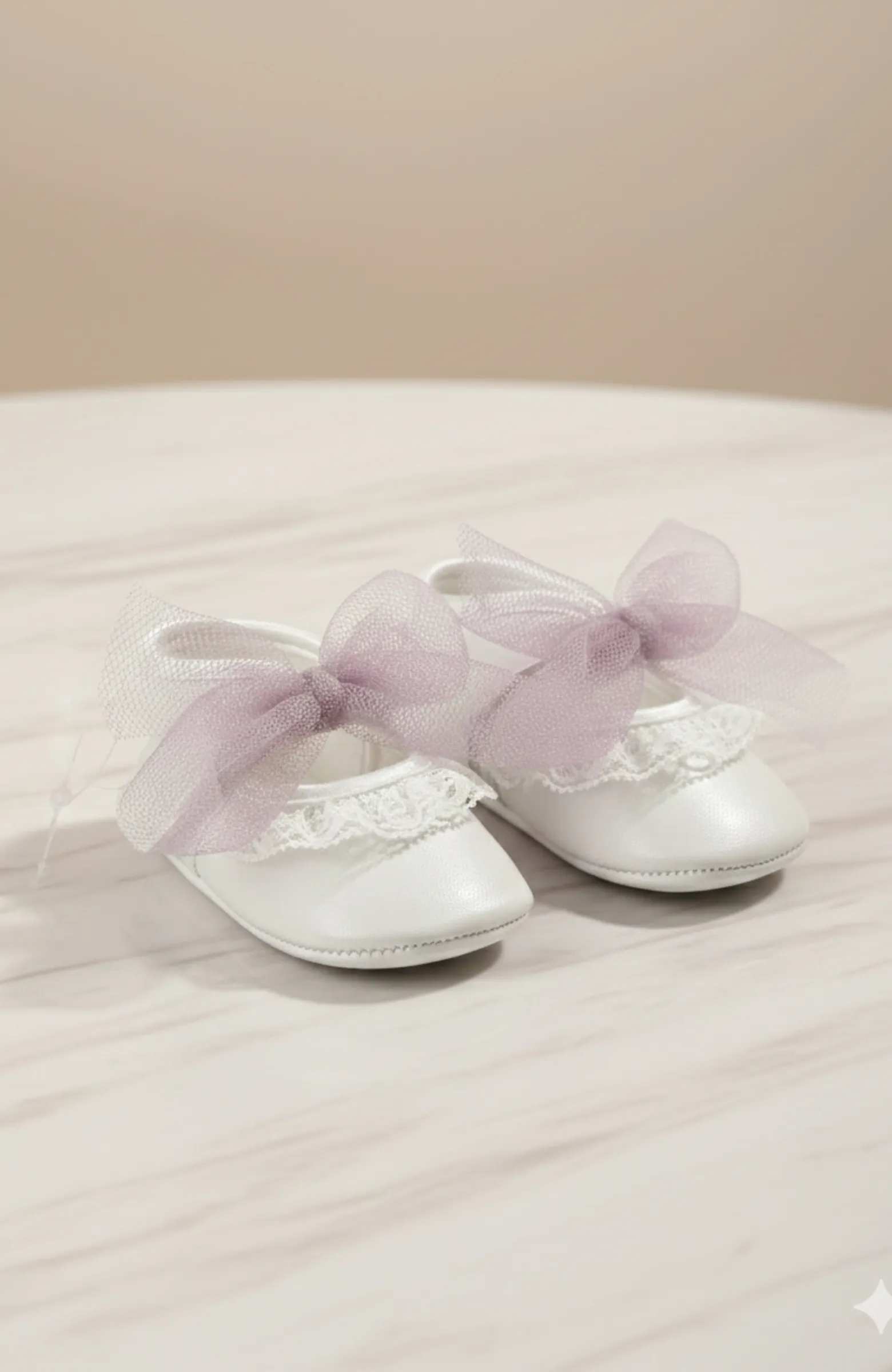 Zapato bebé Bautizo blanco roto Angelito