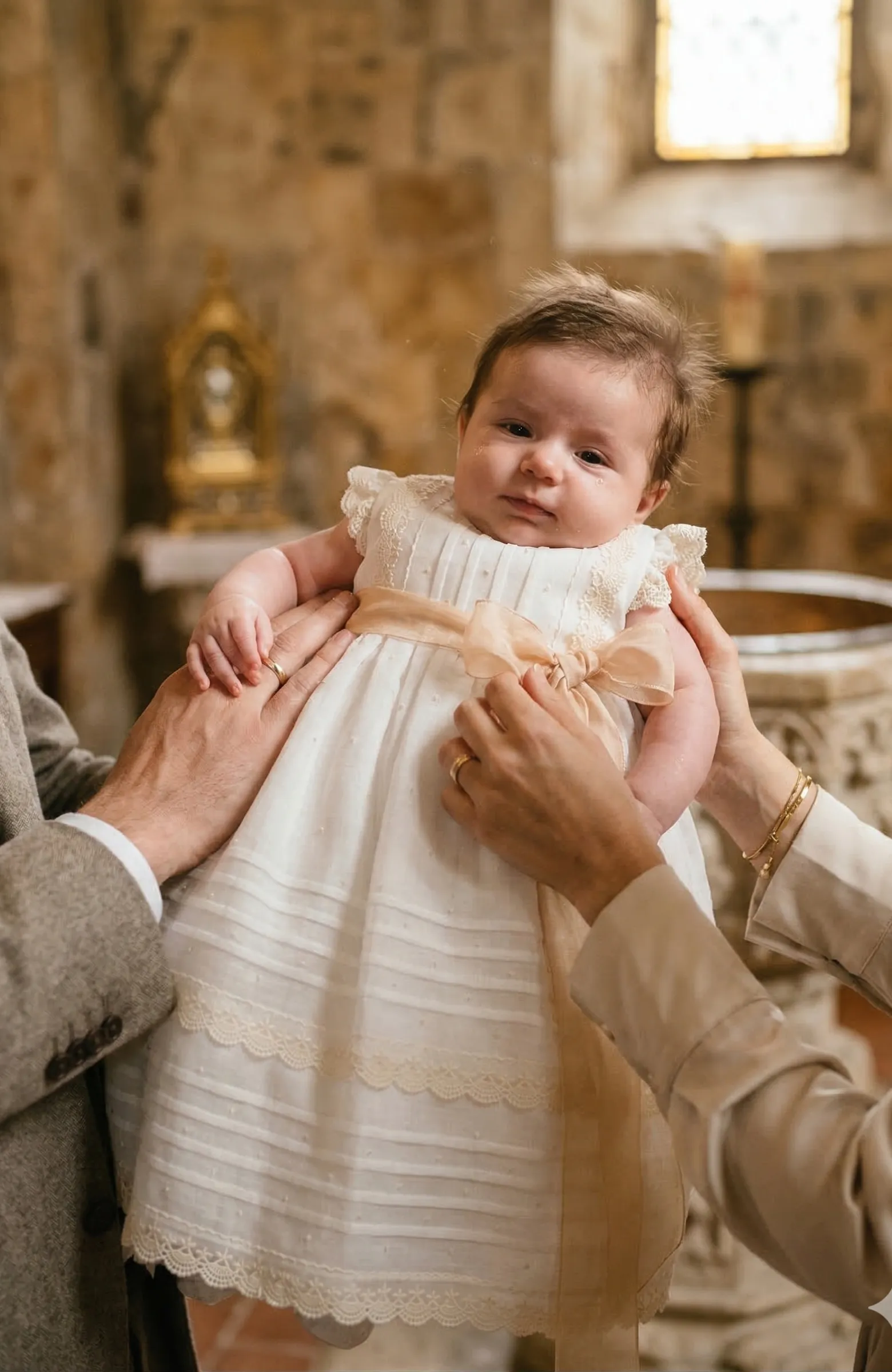 Faldón de bautizo batista bordada Salamanca