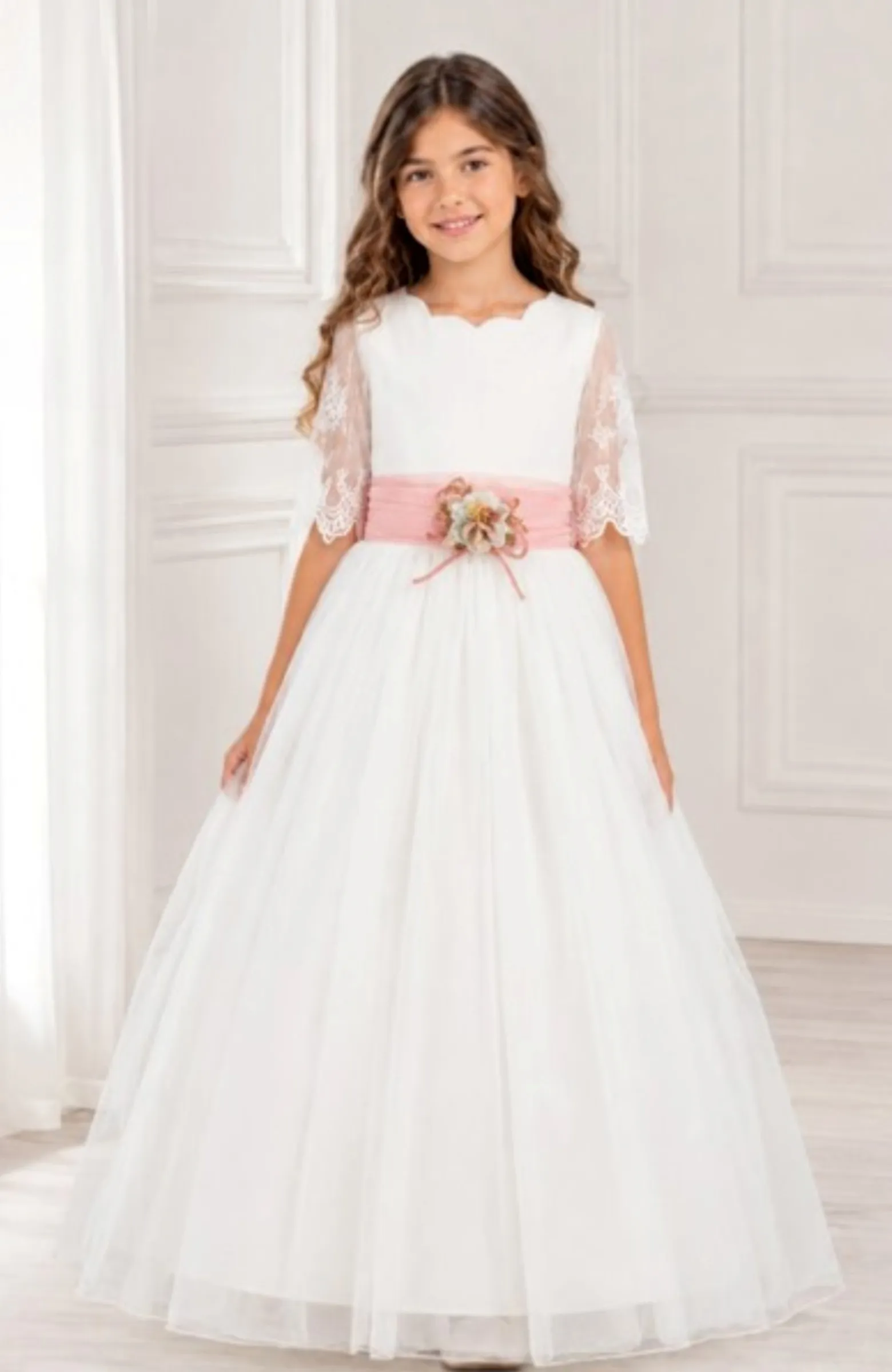 Vestido de Comunión Celeste