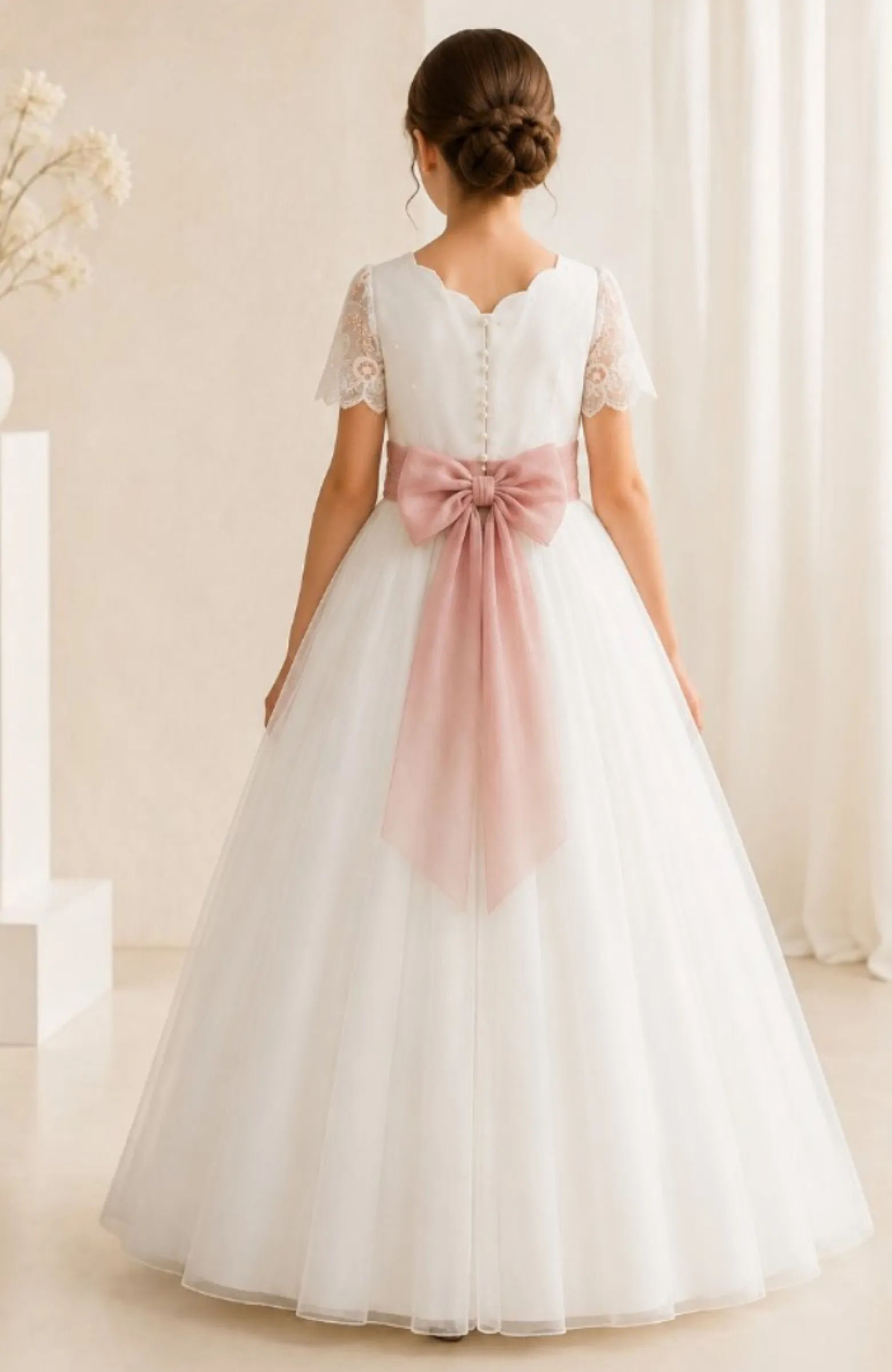 Vestido de Comunión Coral