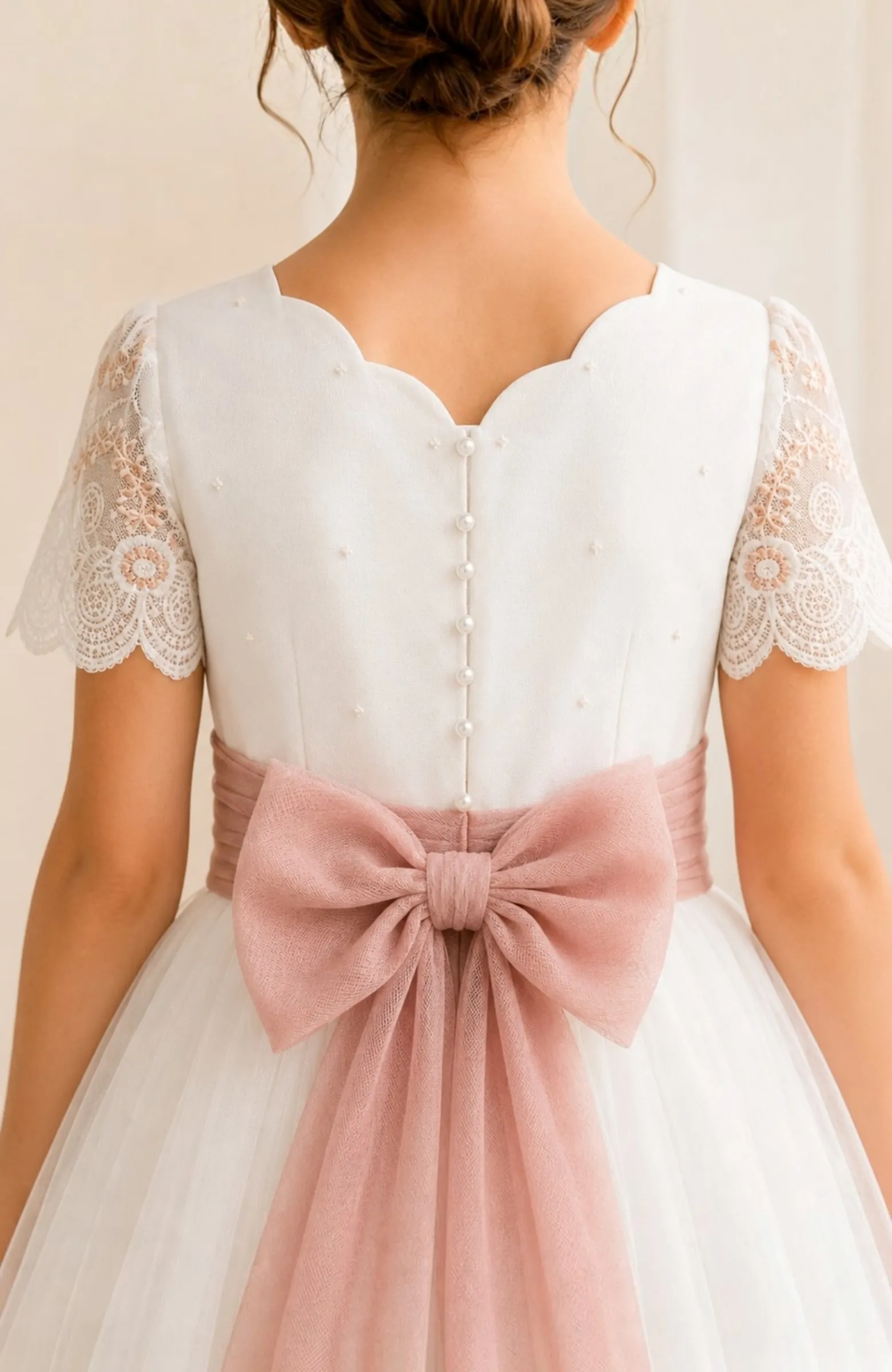 Vestido de Comunión Coral