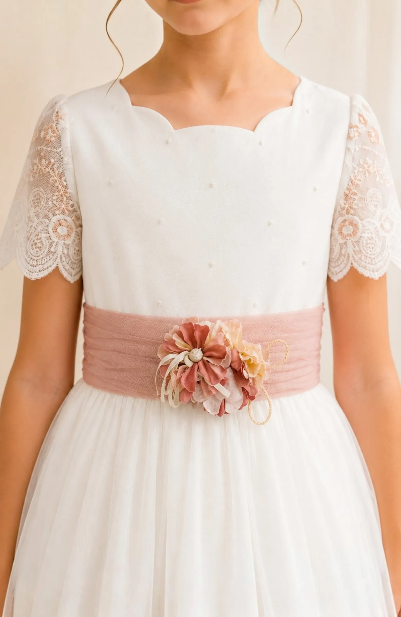 Vestido de Comunión Coral