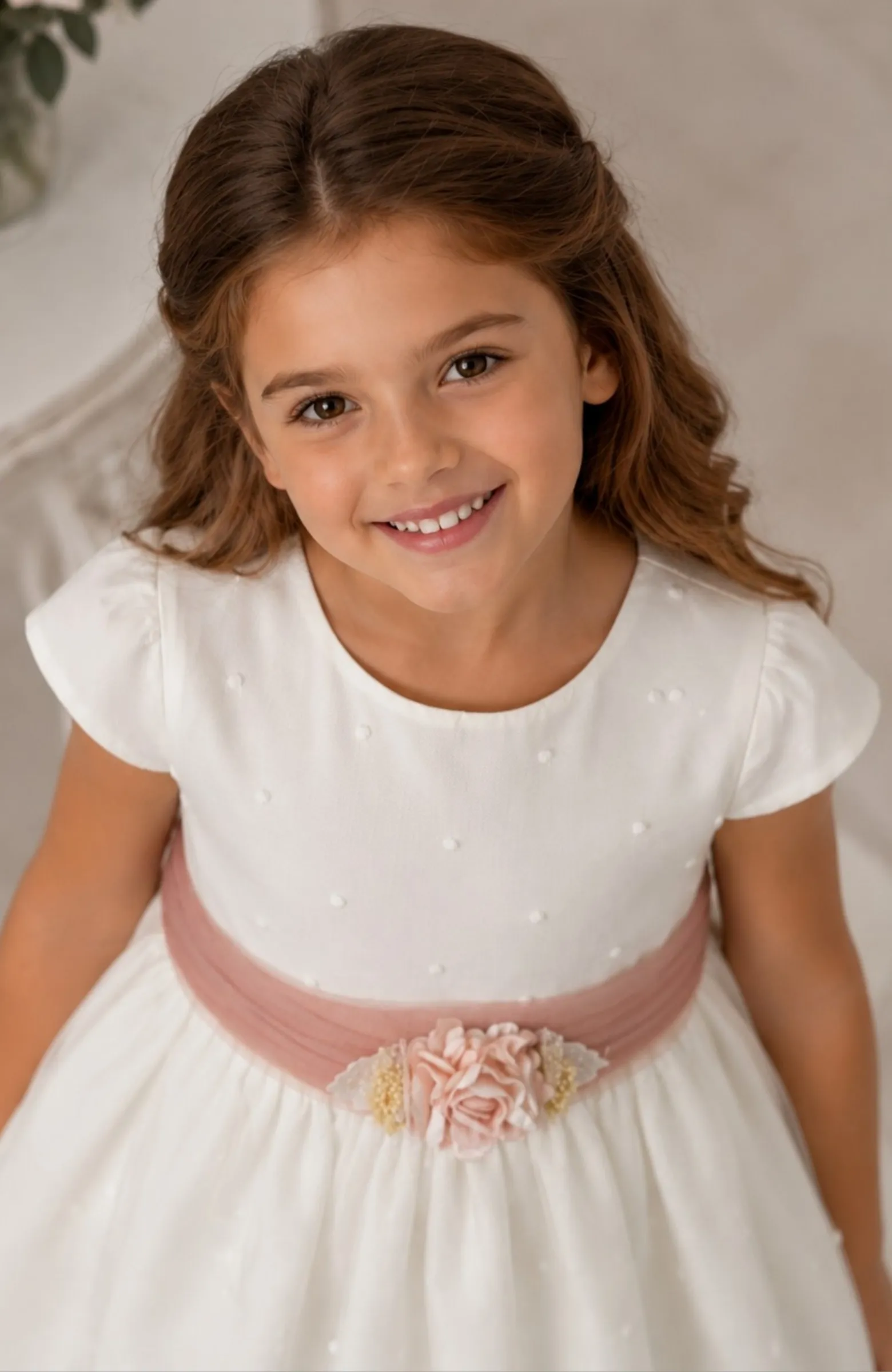 Vestido niña ceremonia bordado Inés