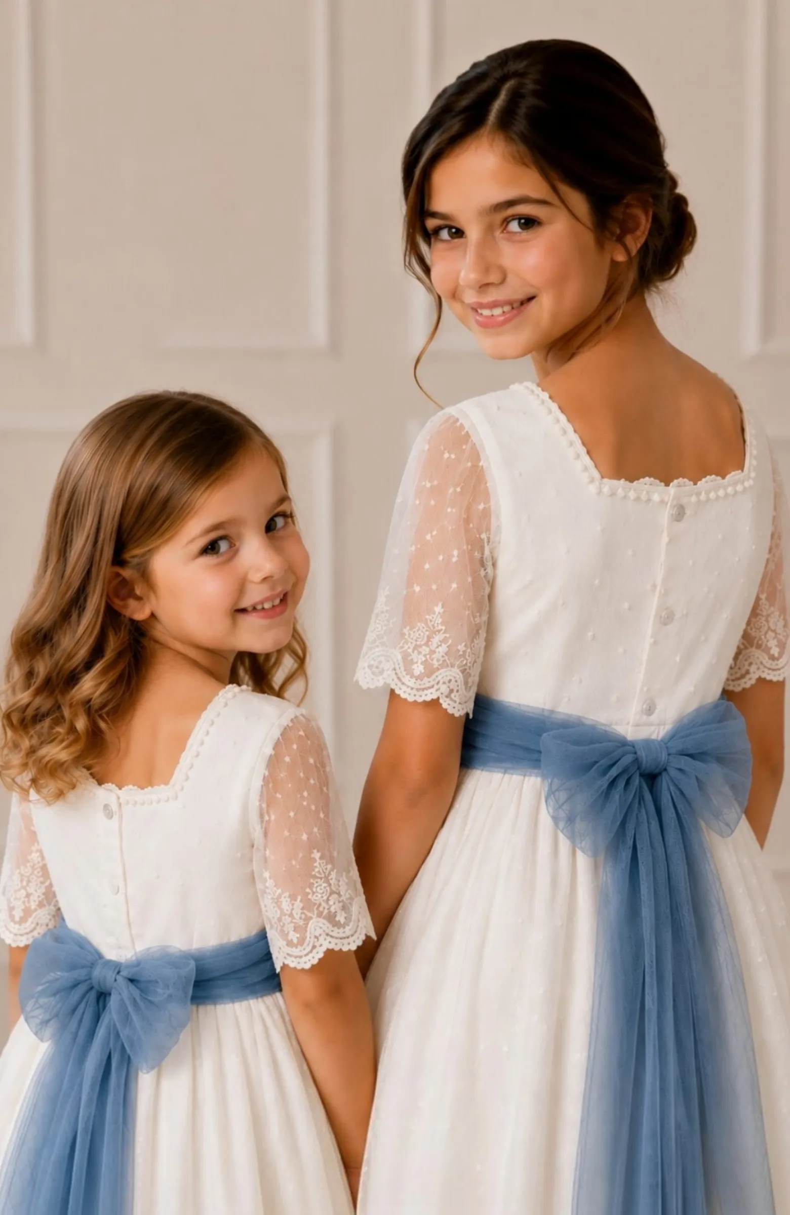 Vestido niña ceremonia azul Kiara