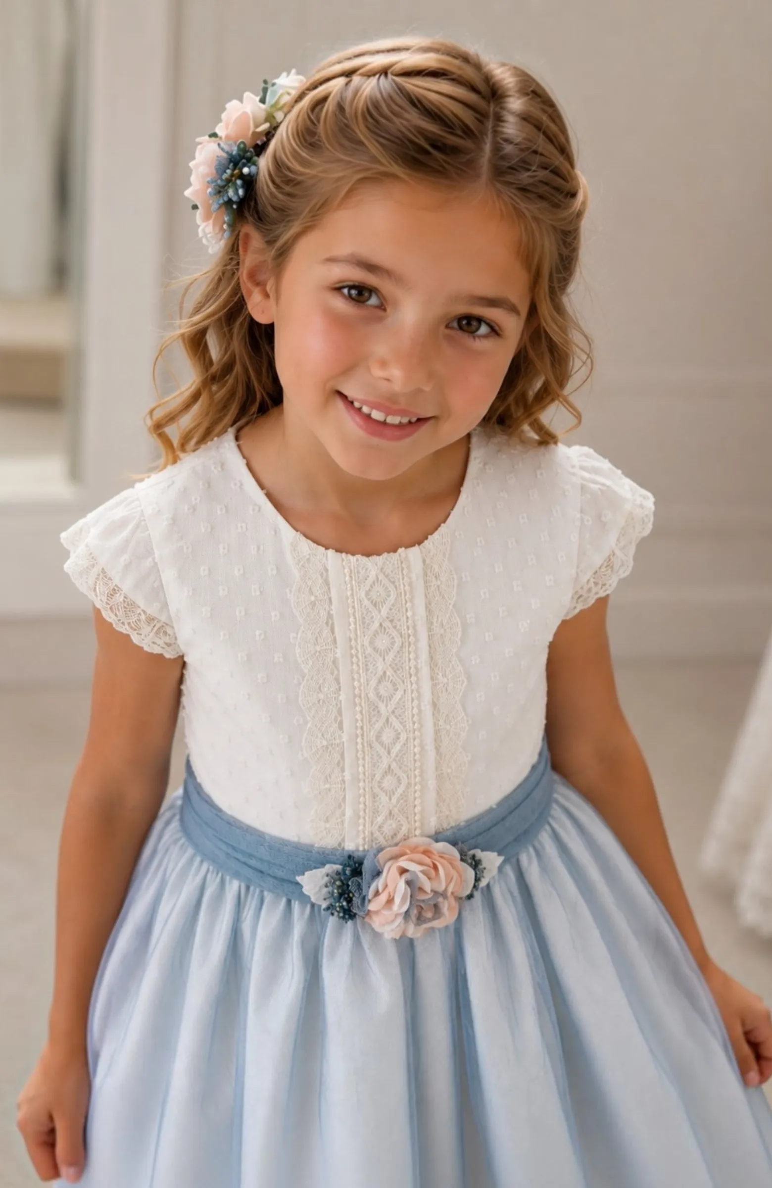 Vestido niña ceremonia azul Yuncos