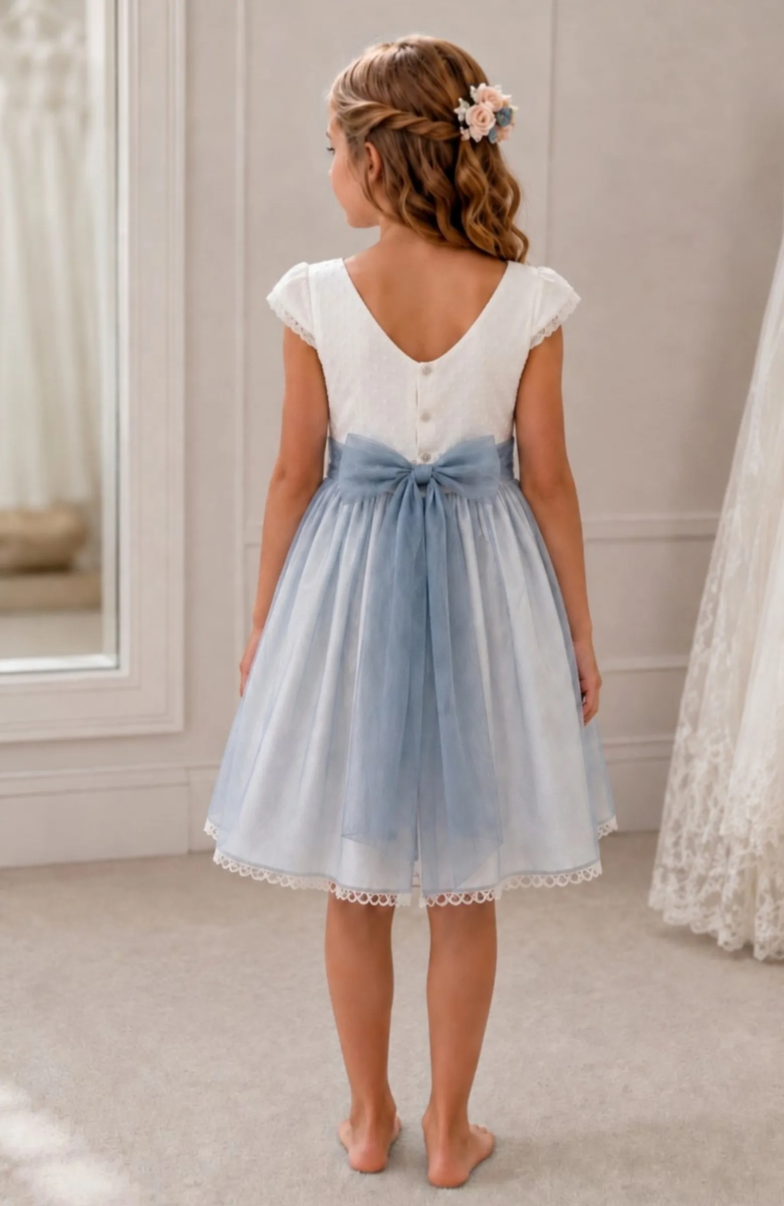 Vestido niña ceremonia azul Yuncos