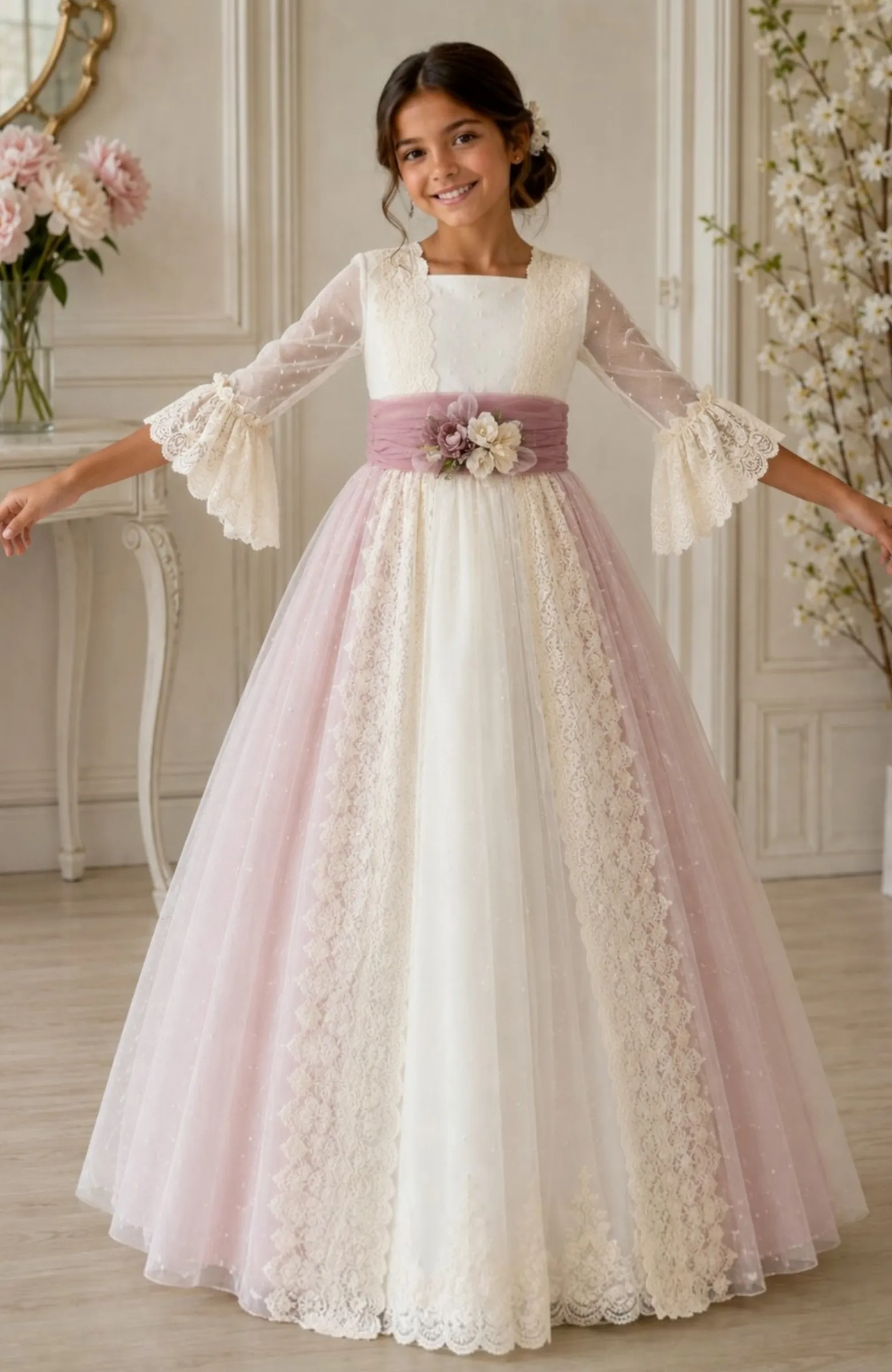 Vestido de niña de Comunión Sauce