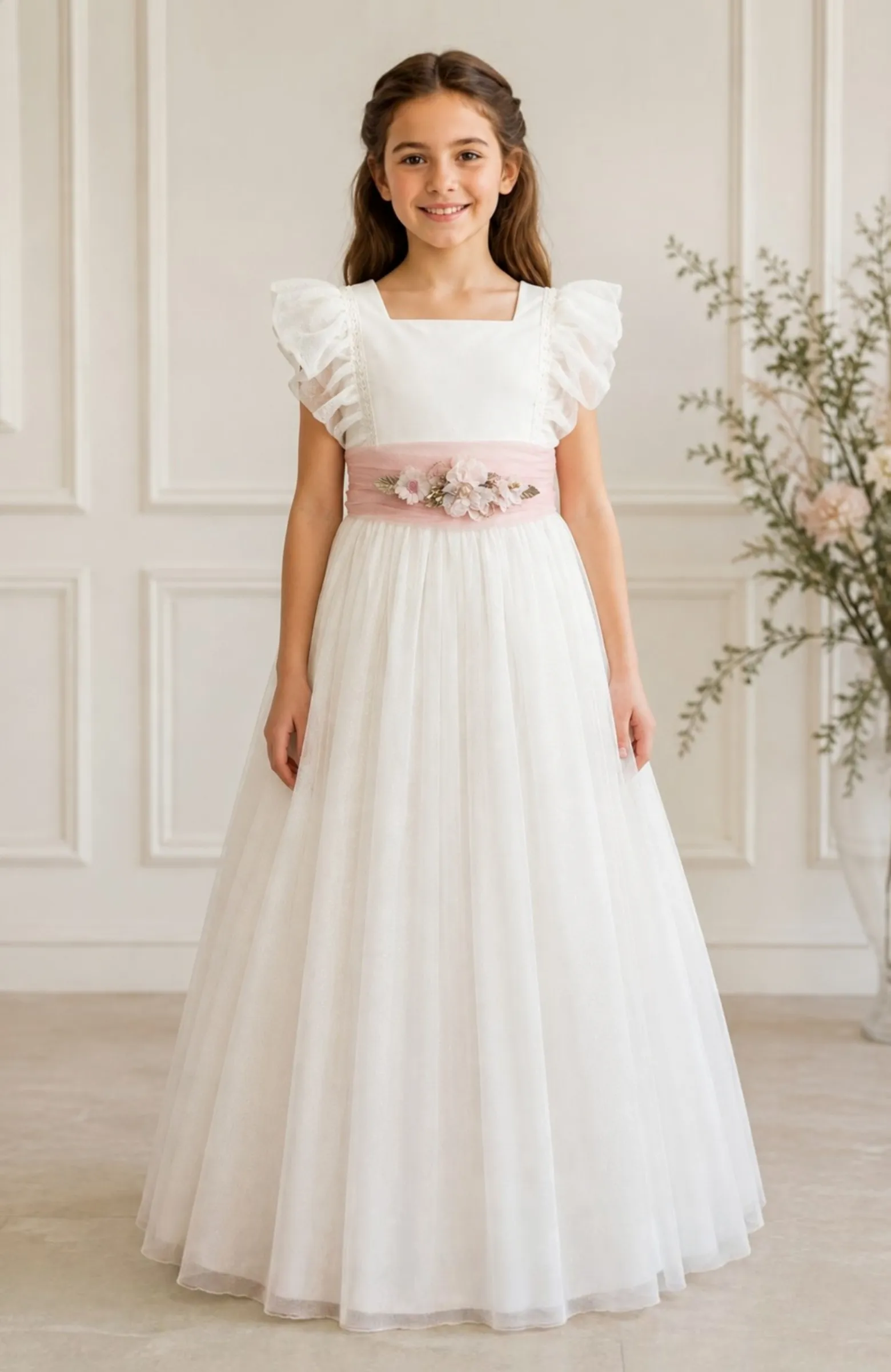 vestido Comunión niña ondas Lago