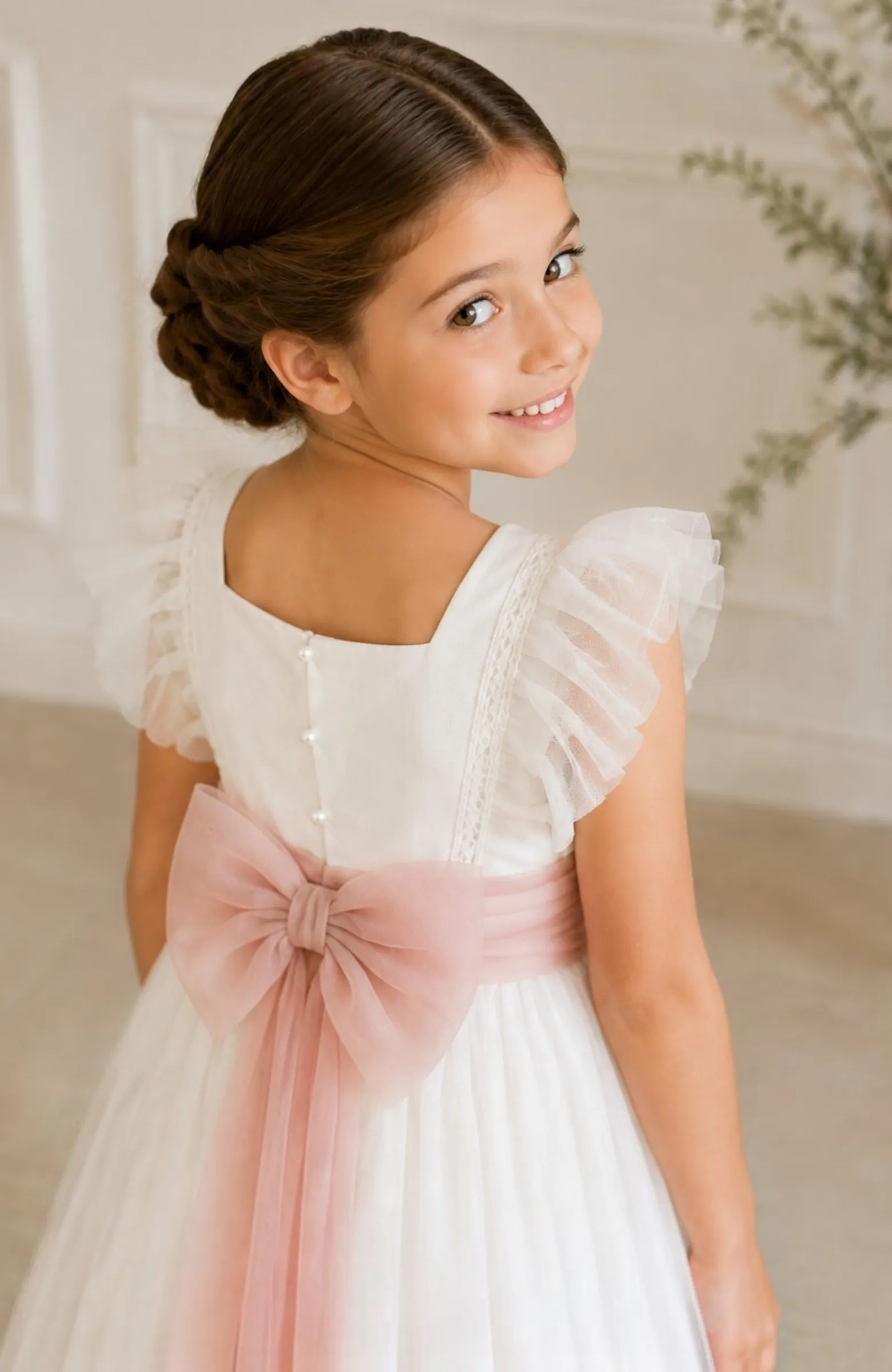 vestido Comunión niña ondas Lago