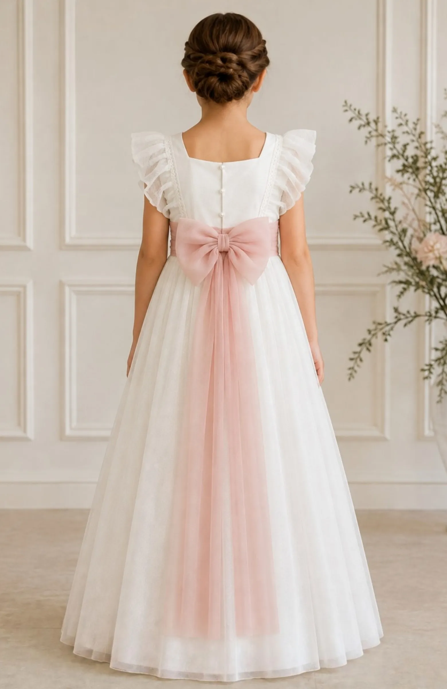 vestido Comunión niña ondas Lago