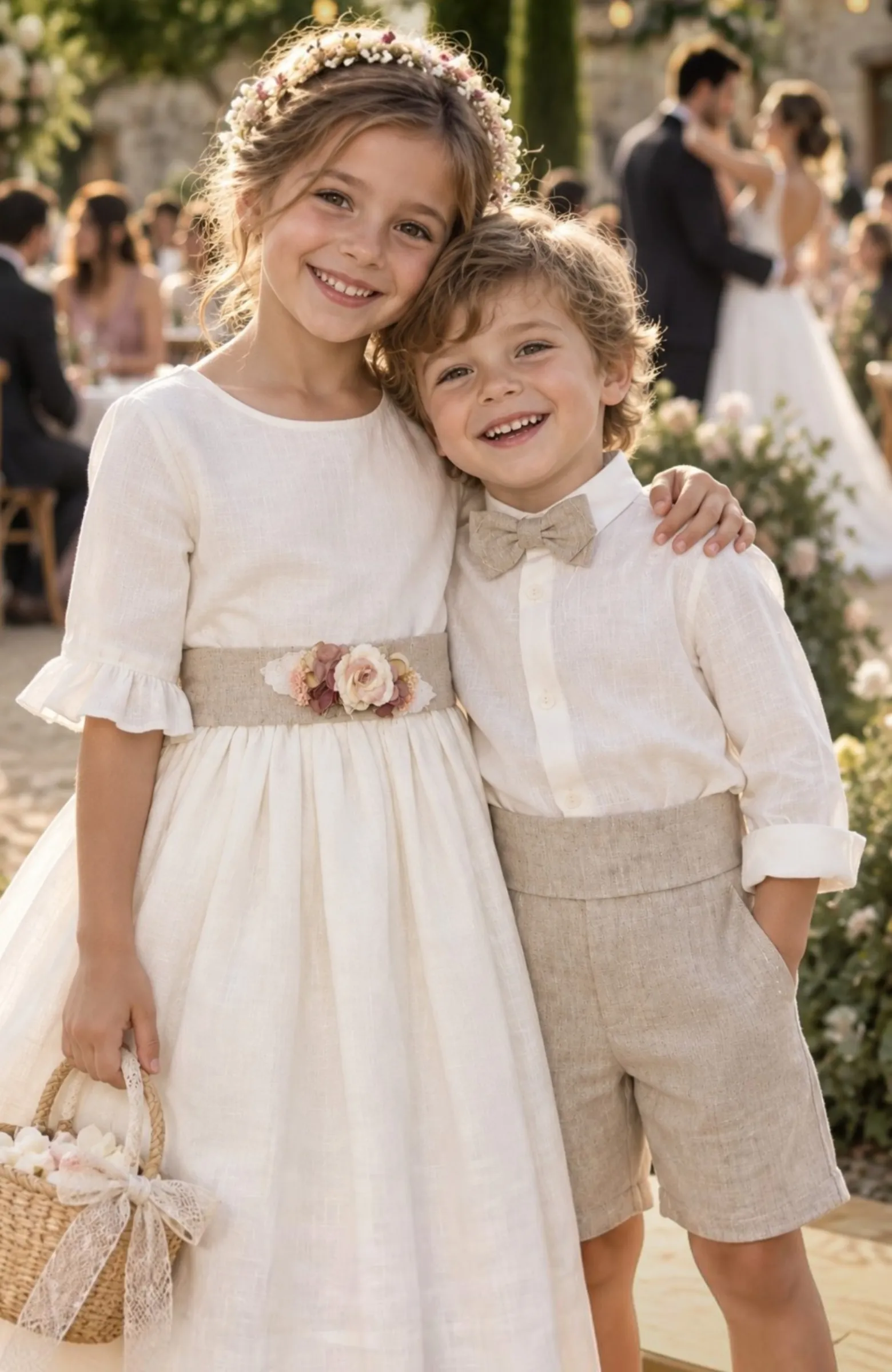Vestido niña ceremonia lino Lua