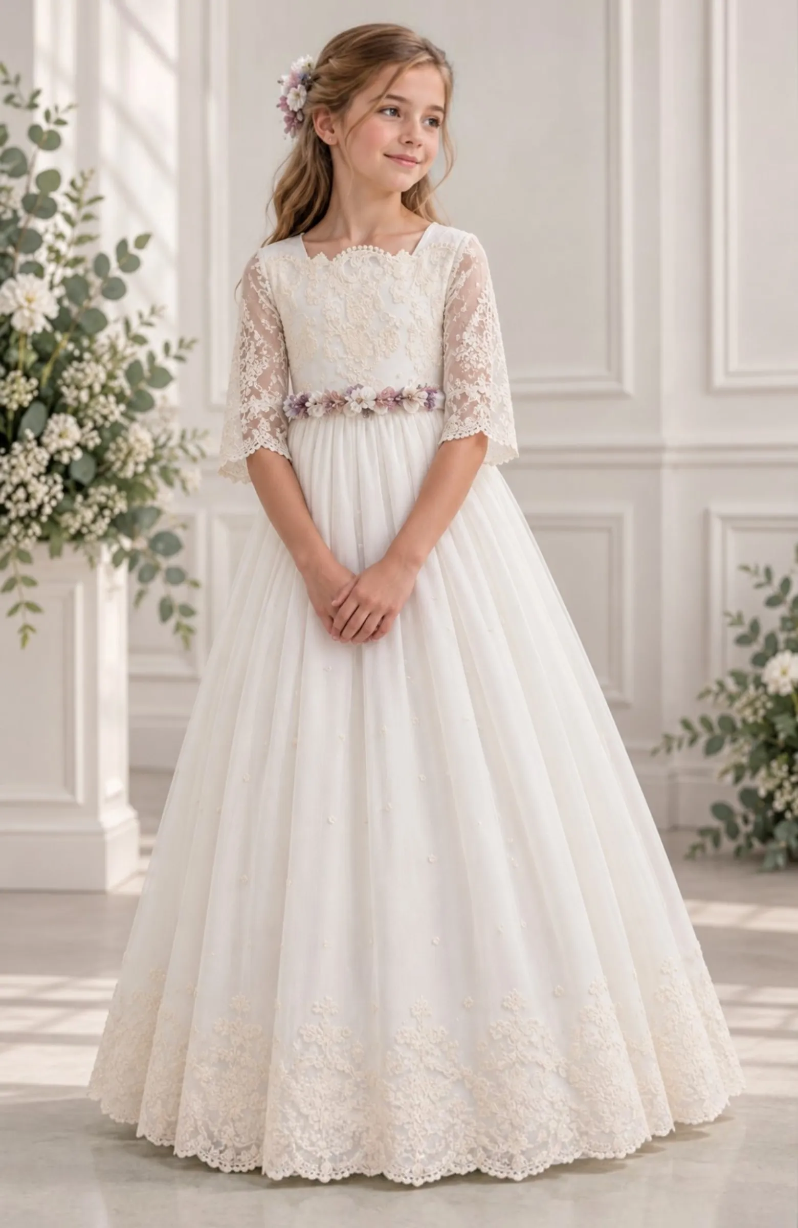 Vestido Comunión romántico Malta