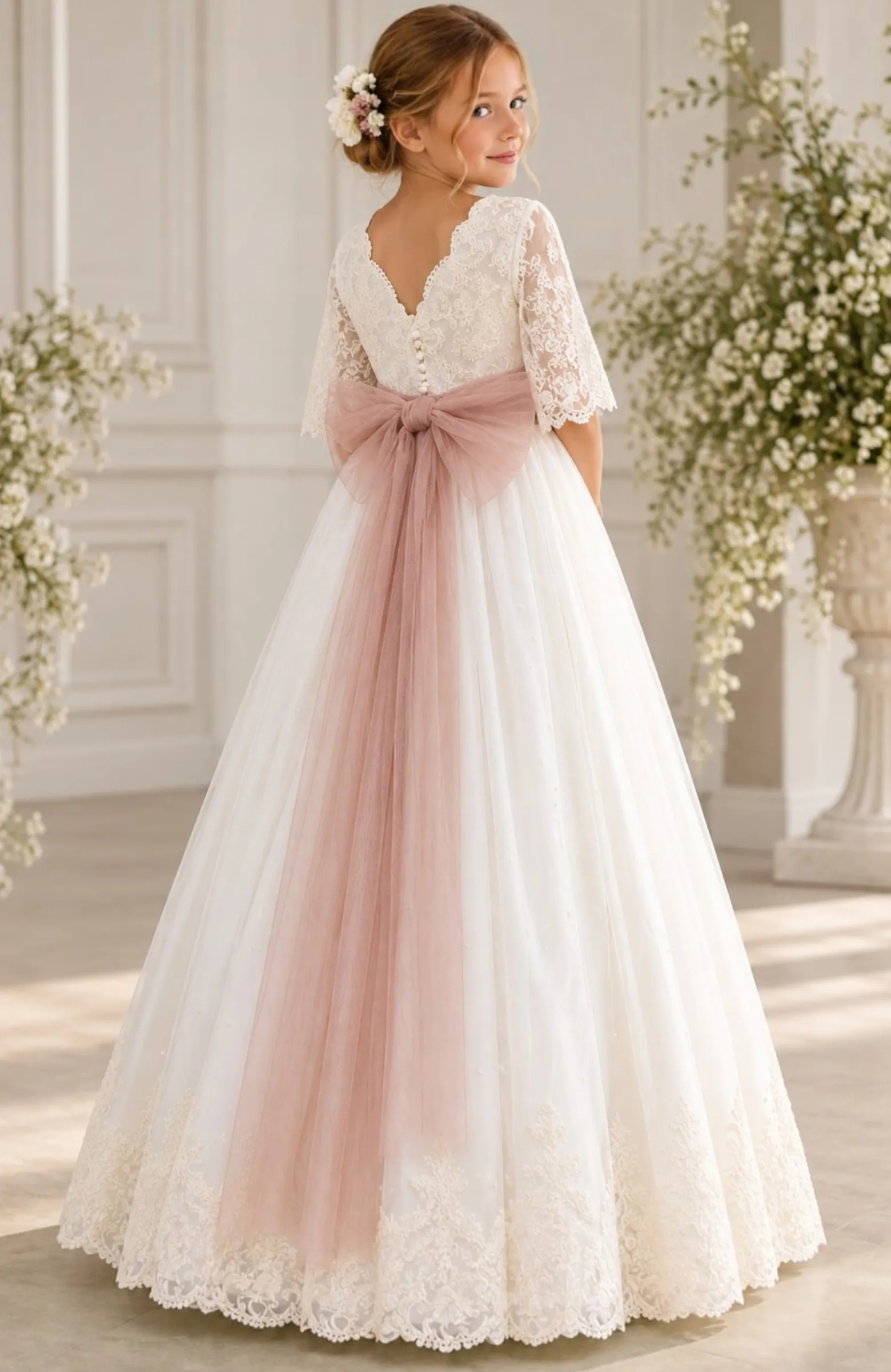Vestido Comunión romántico Malta