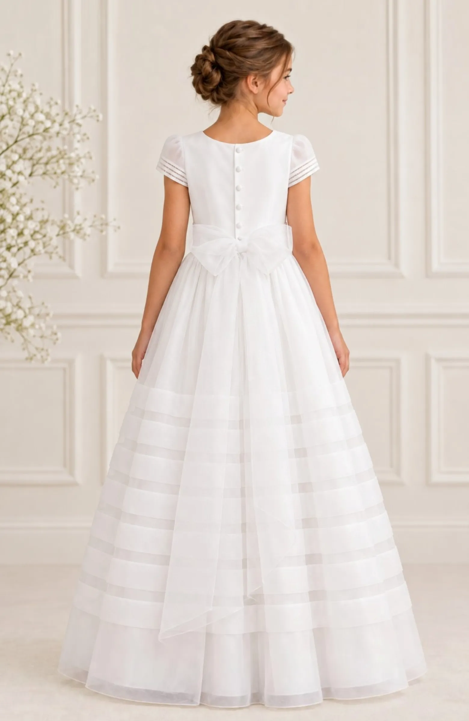 Vestido Comunión clásico blanco PRISMA