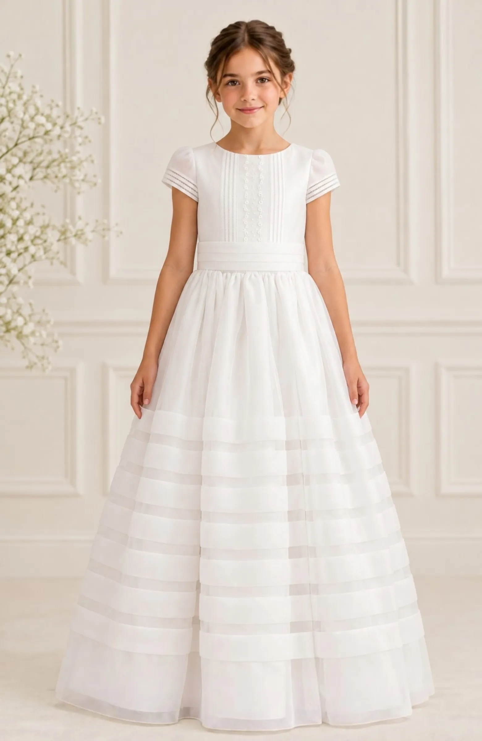 Vestido Comunión clásico blanco PRISMA