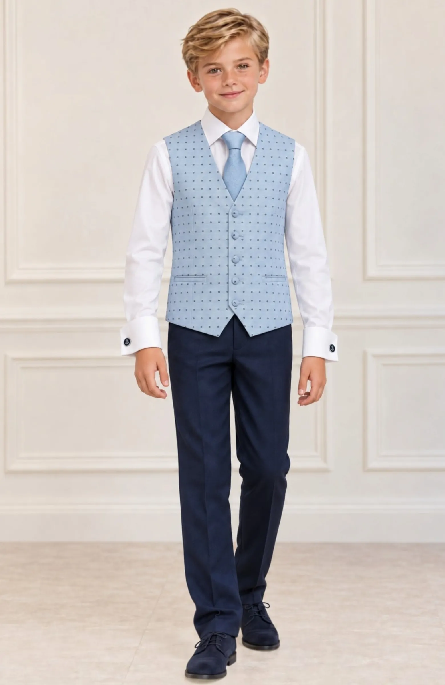 Traje de Comunión Almirante Esteban celeste