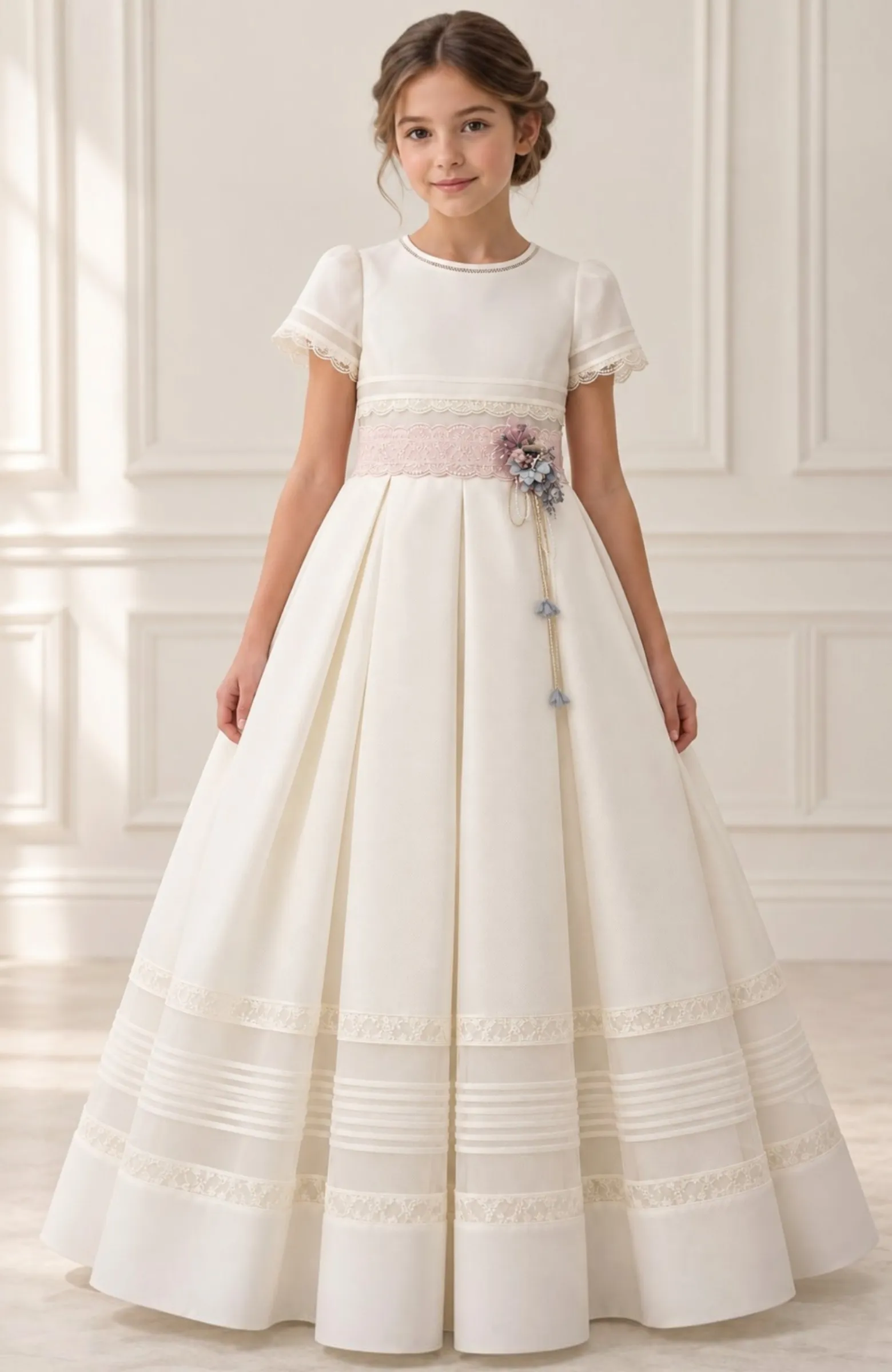 Vestido de Comunión seda Edelia