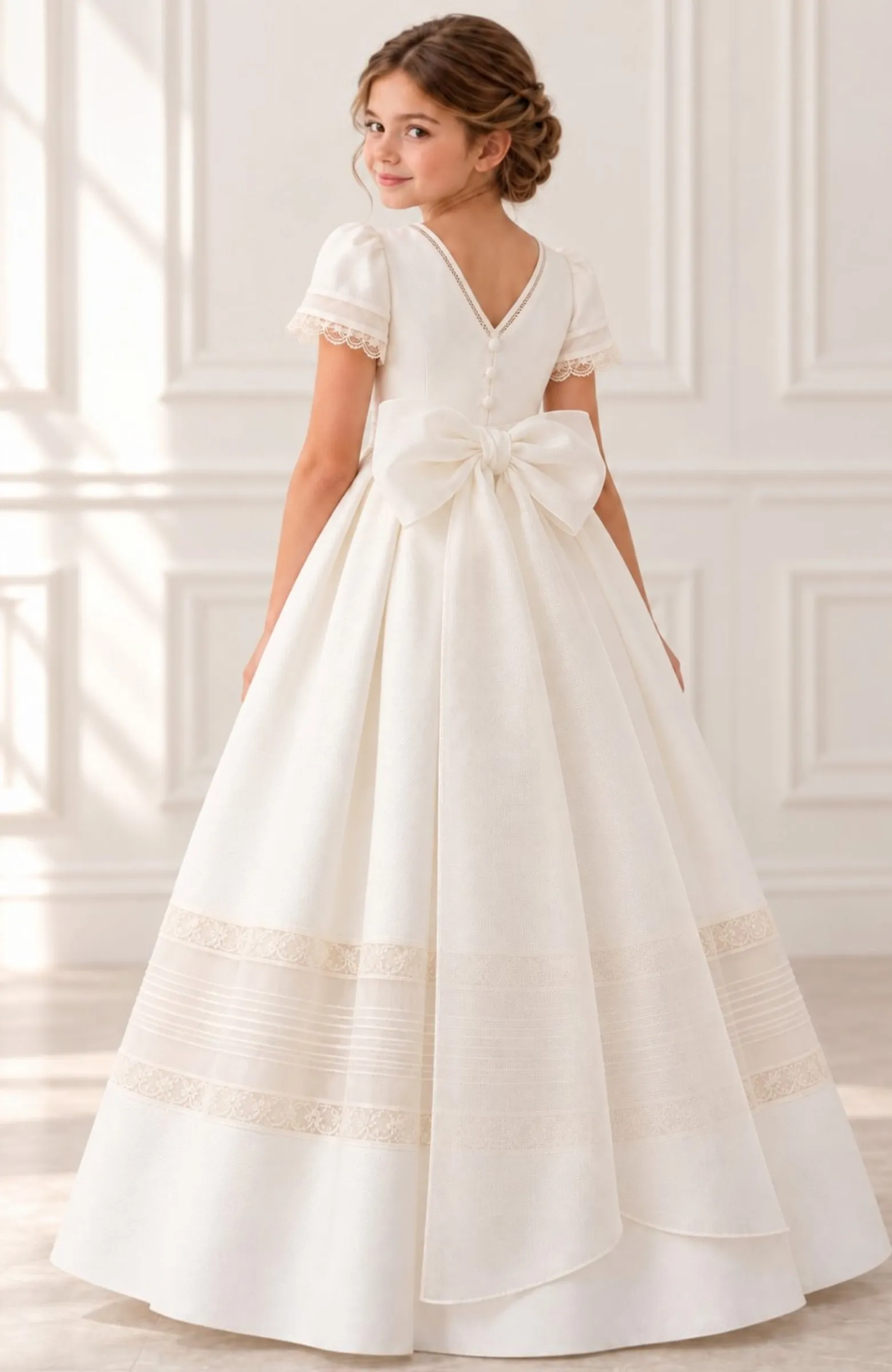 Vestido de Comunión seda Edelia