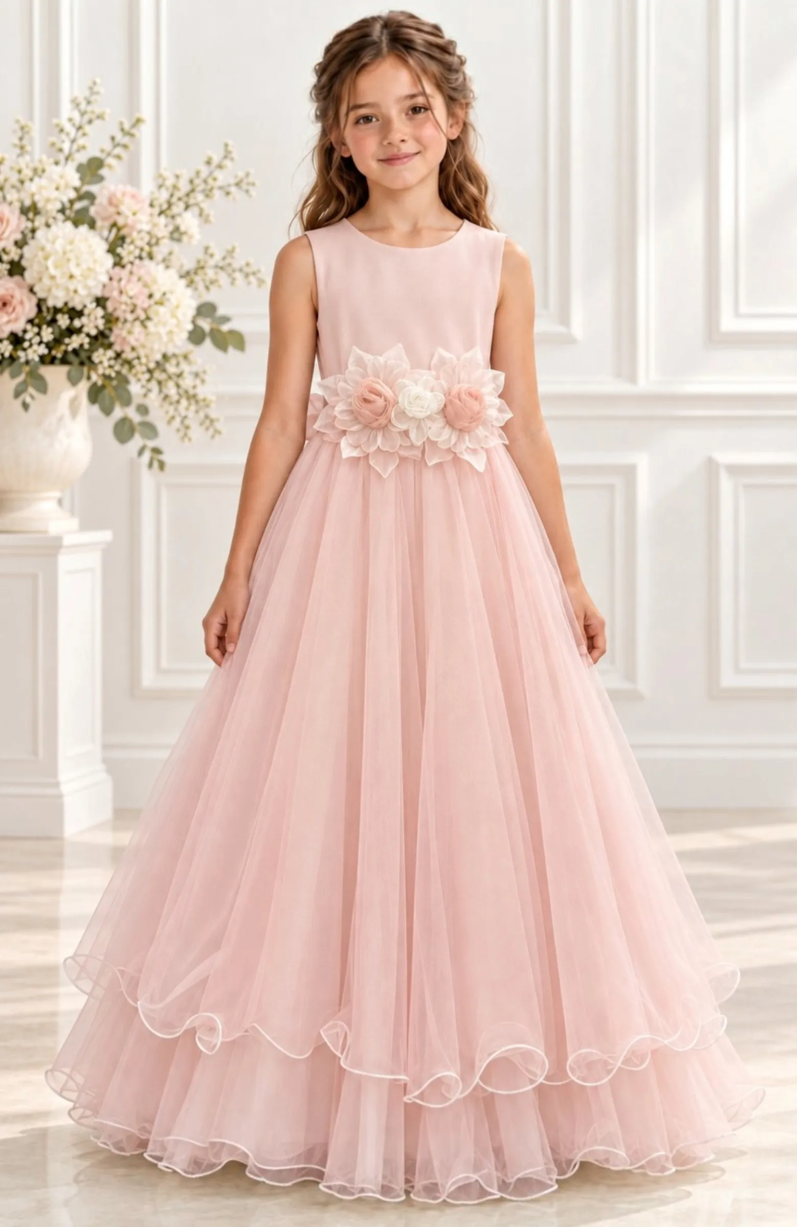Vestido de Comunión niña Mimilu rosa