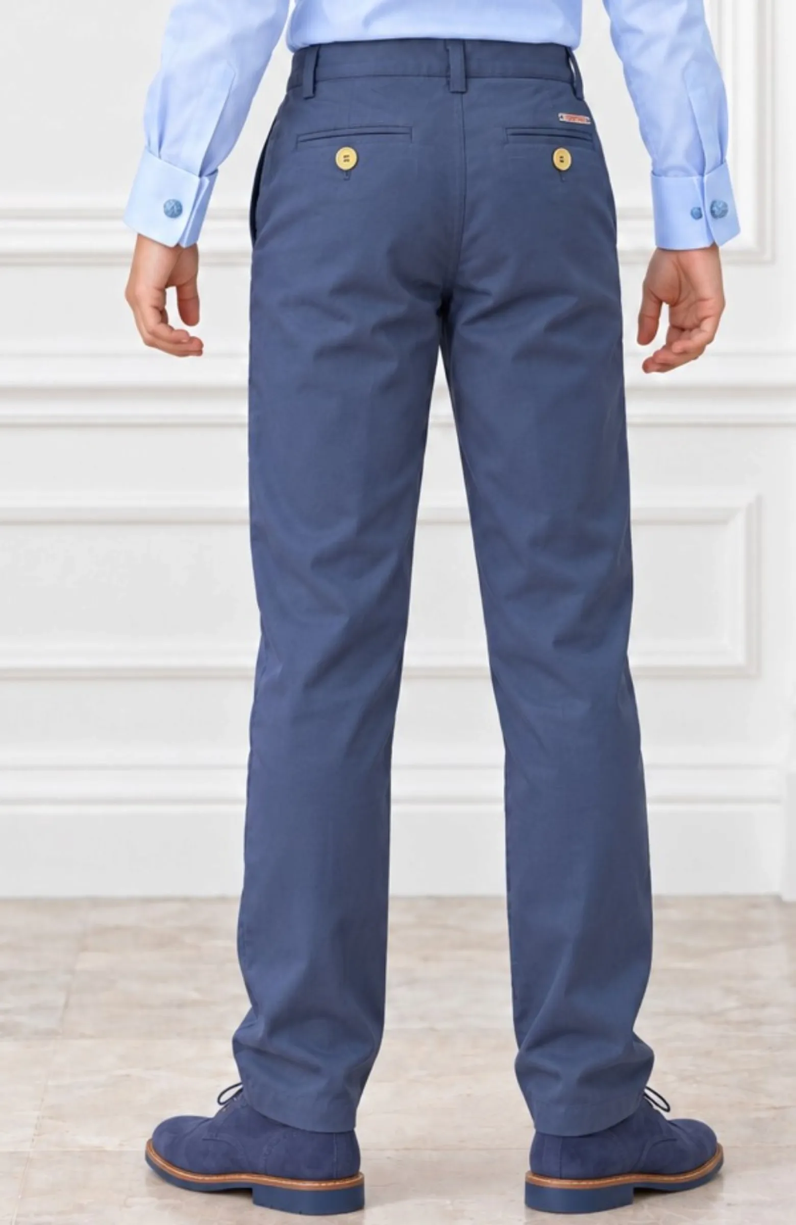 Pantalón niño regular fit azul Varones