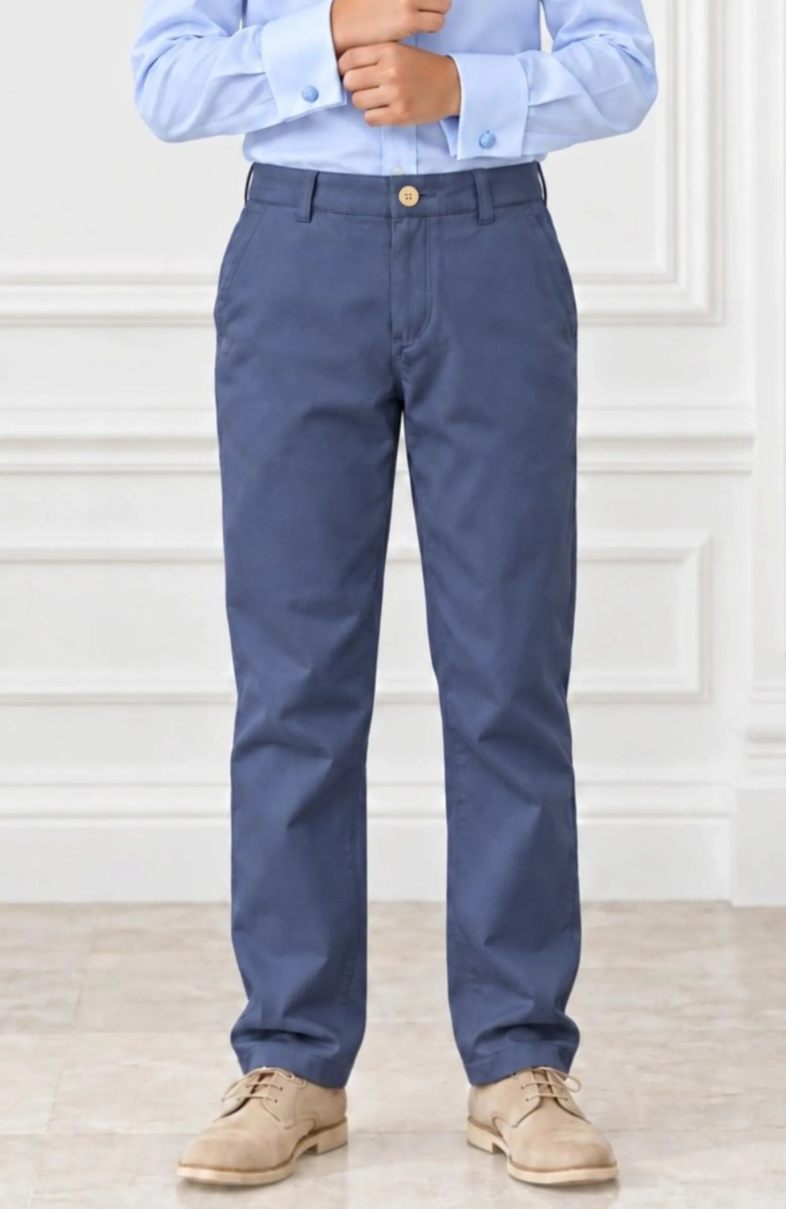 Pantalón niño regular fit azul Varones