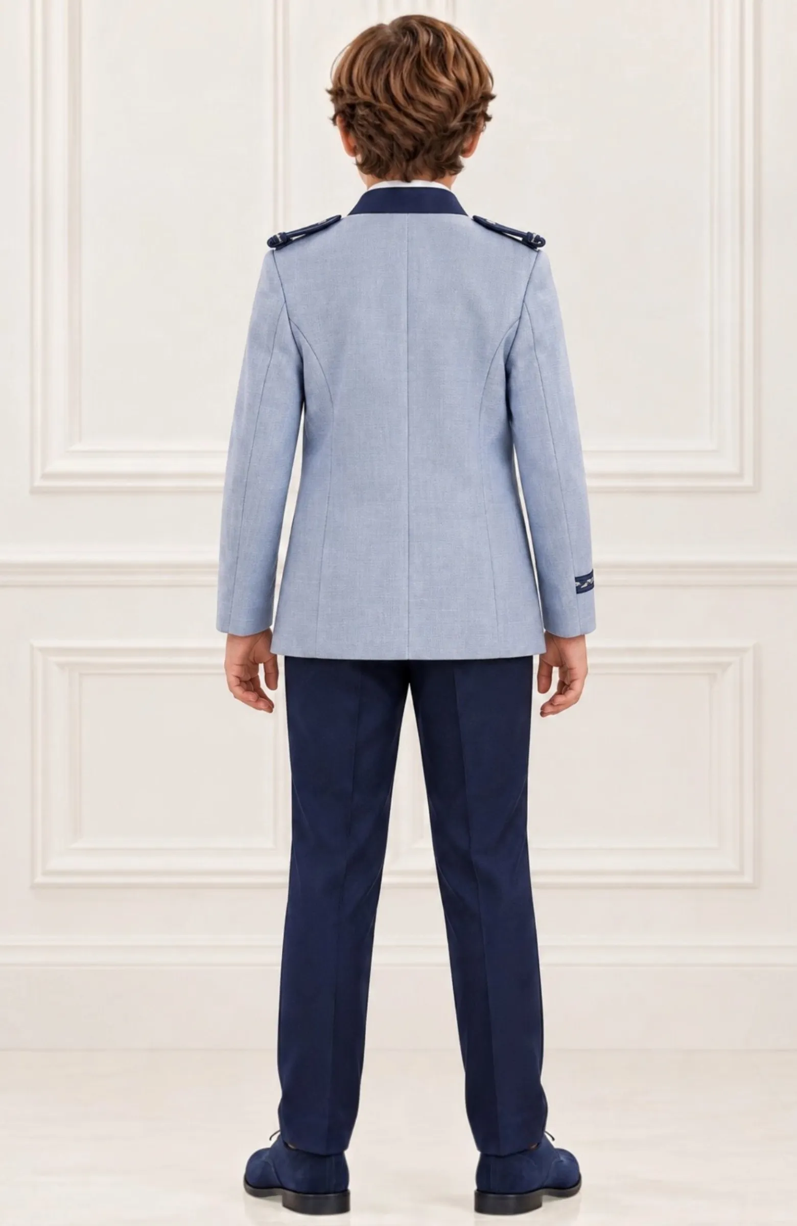 Traje de almirante con chaleco ,camisa y corbata Sicilia