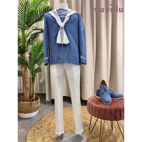 Traje de marinero de Comunión Fabrizio azul
