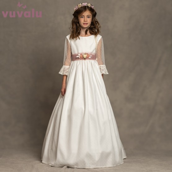 VESTIDO COMUNION NIÑA MONACO