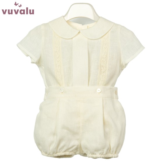 Conjunto bebé lino Ceremonia Leo