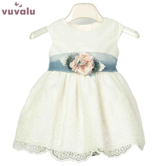 Vestido de Ceremonia para bebé Daniela azul