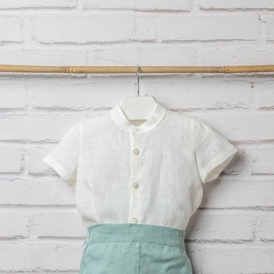 conjunto bebe lino verde