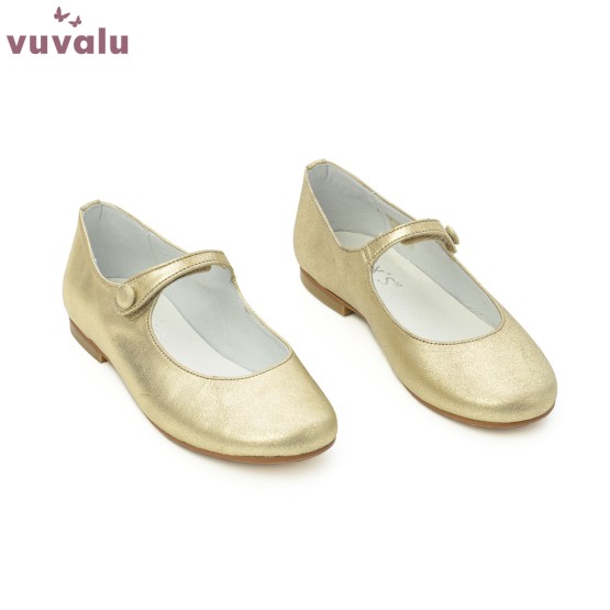 ZAPATO NIÑA dorado ceremonia