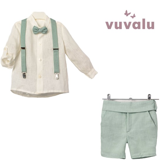 Conjunto niño ceremonia Lino Sebastian verde