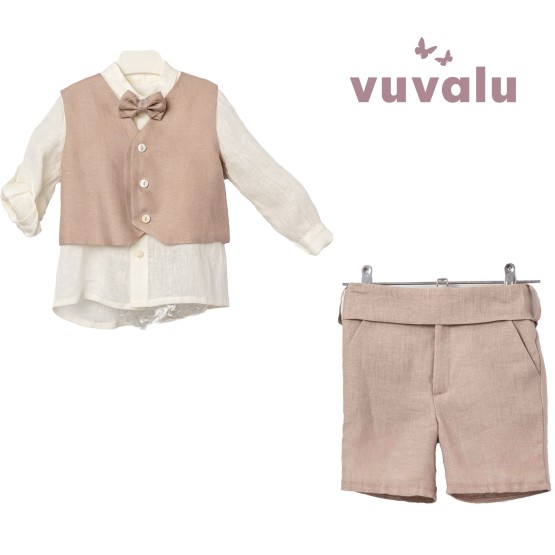 Conjunto niño ceremonia Lino Oliver rosado