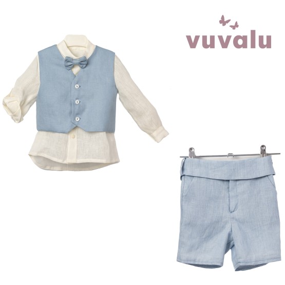 Conjunto niño ceremonia Lino Dante celeste