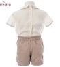 Conjunto lino bebé Martín rosado