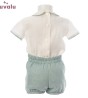 Conjunto lino bebé Mateo verde