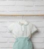 Conjunto lino bebé Mateo verde