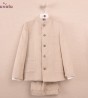TRAJE+CAMISA NIÑO CUELLO MAO LINO TOSTADO