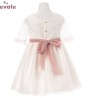 vestido niña de plumeti rosa