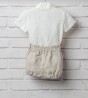 conjunto bebe lino tostado