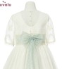 VESTIDO COMUNION NIÑA con cintura bordada