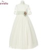 VESTIDO COMUNION NIÑA con cintura bordada