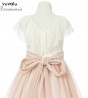 VESTIDO COMUNION NIÑA falda rosada
