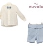 Conjunto niño ceremonia Lino David celeste