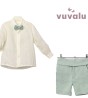 Conjunto niño ceremonia Lino Oscar verde